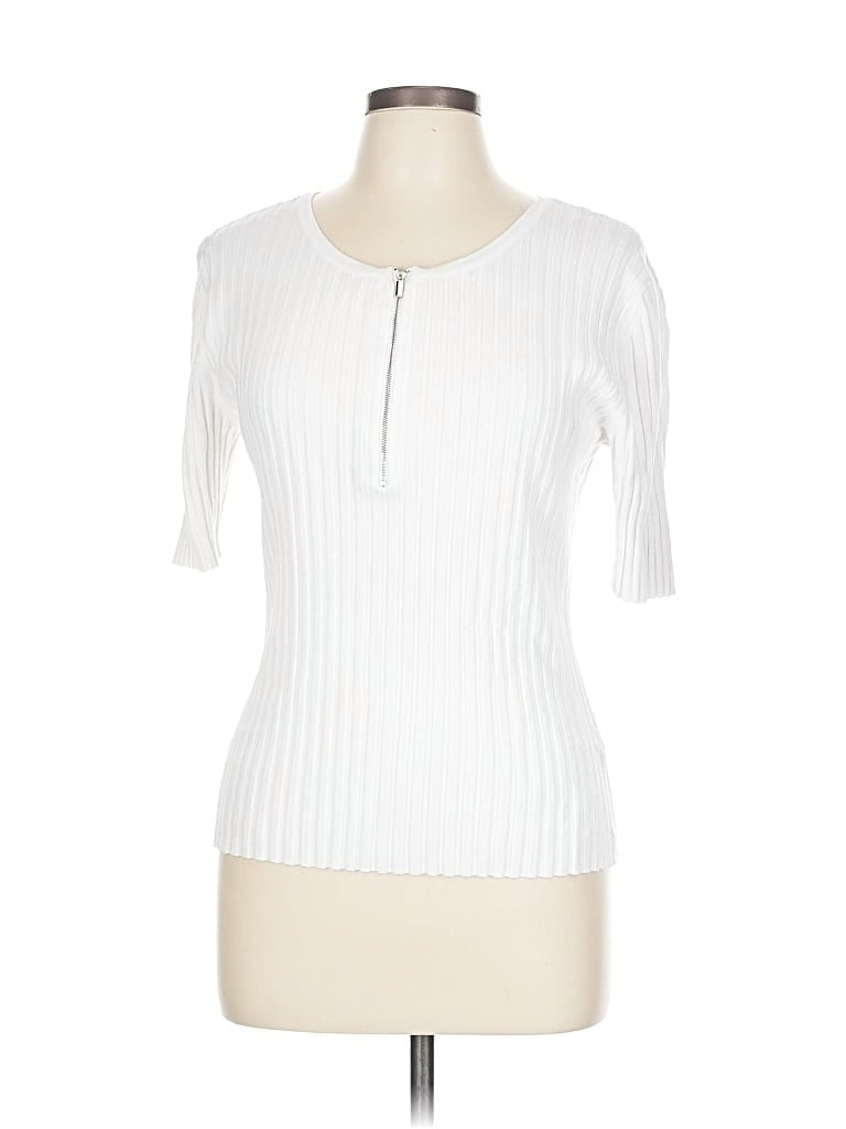 Pre-owned New York And Company Pullover Sweater In White