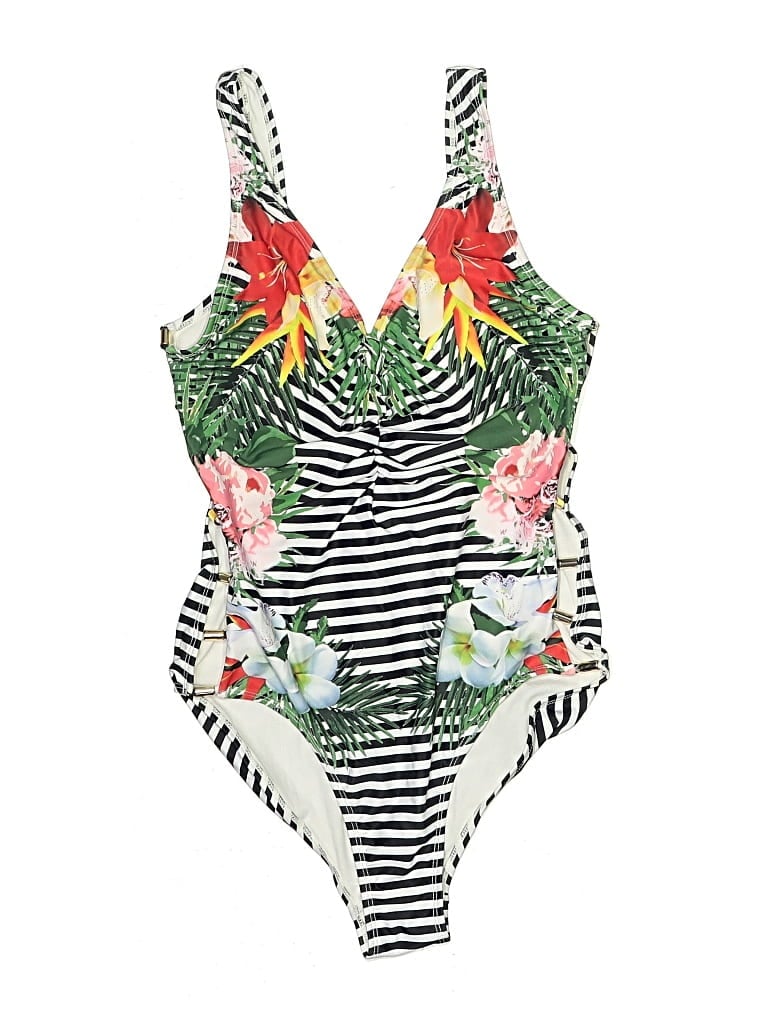 Pre-owned Nicole Miller One Piece Swimsuit In Green