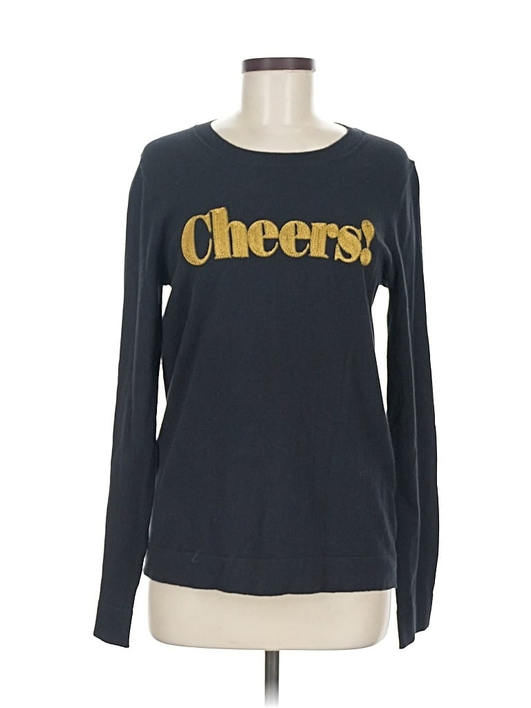 Pre-owned J.crew Factory Store Pullover Sweater In Black