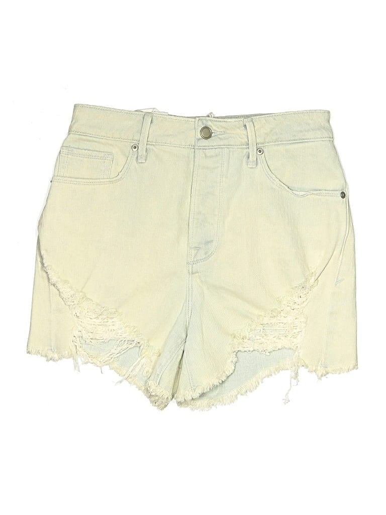 Good American Denim Shorts In Yellow