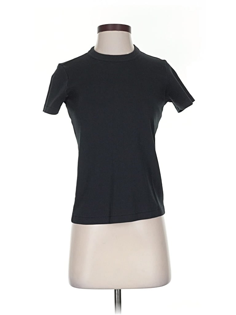 Pre-owned Uniqlo U Short Sleeve Turtleneck In Black