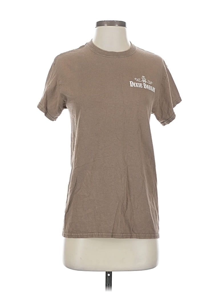 Pre-owned Gildan Short Sleeve T-shirt In Brown