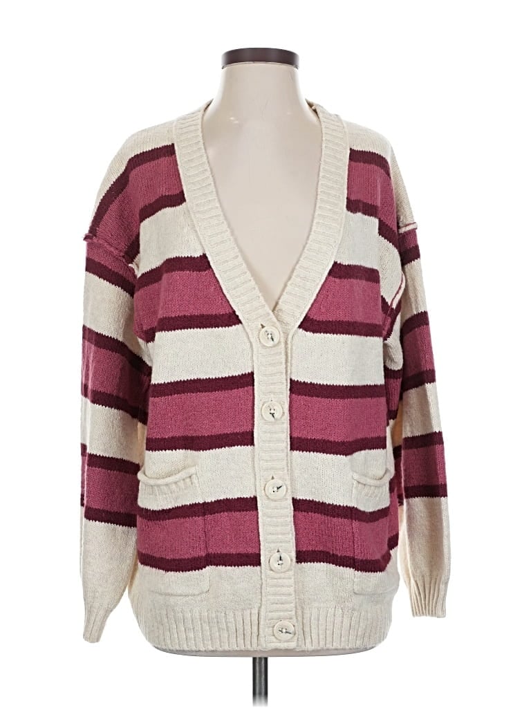 Pre-owned Abound Cardigan Sweater In Burgundy