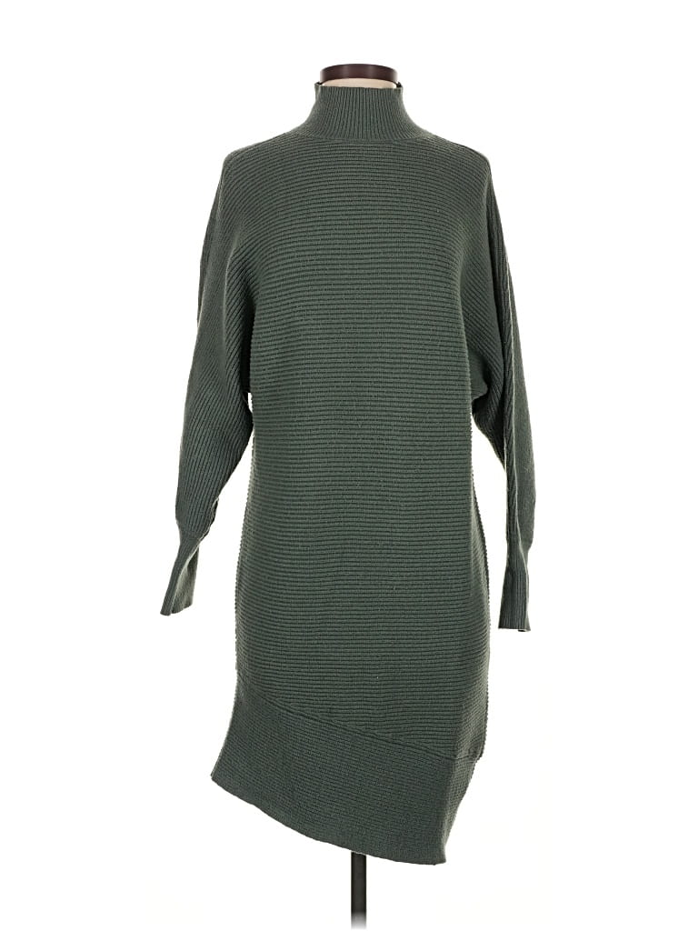 Pre-owned Express Turtleneck Sweater In Green