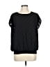 DKNY 100% Polyester Black Short Sleeve Top Size M - photo 1