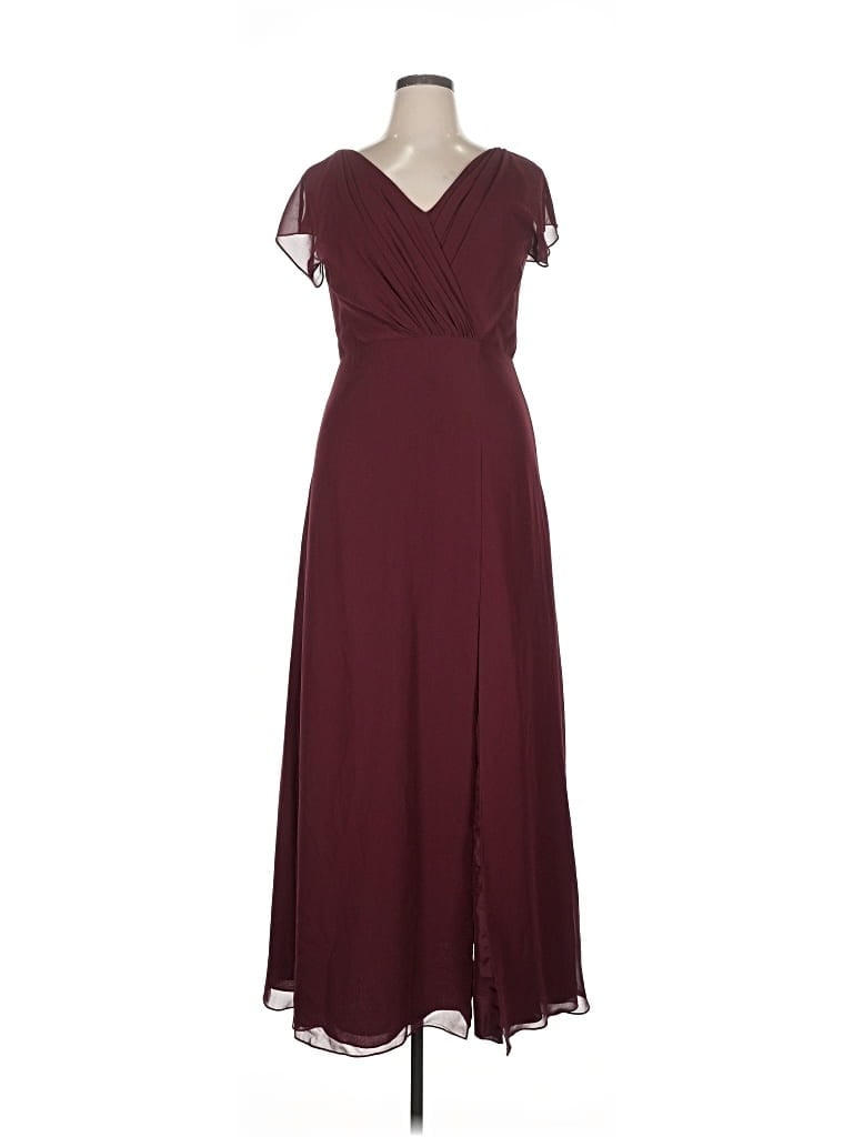 Pre-owned Assorted Brands Cocktail Dress In Burgundy
