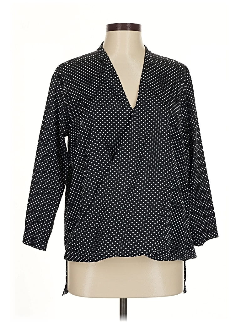 Pre-owned Michael Michael Kors 3/4 Sleeve Blouse In Black