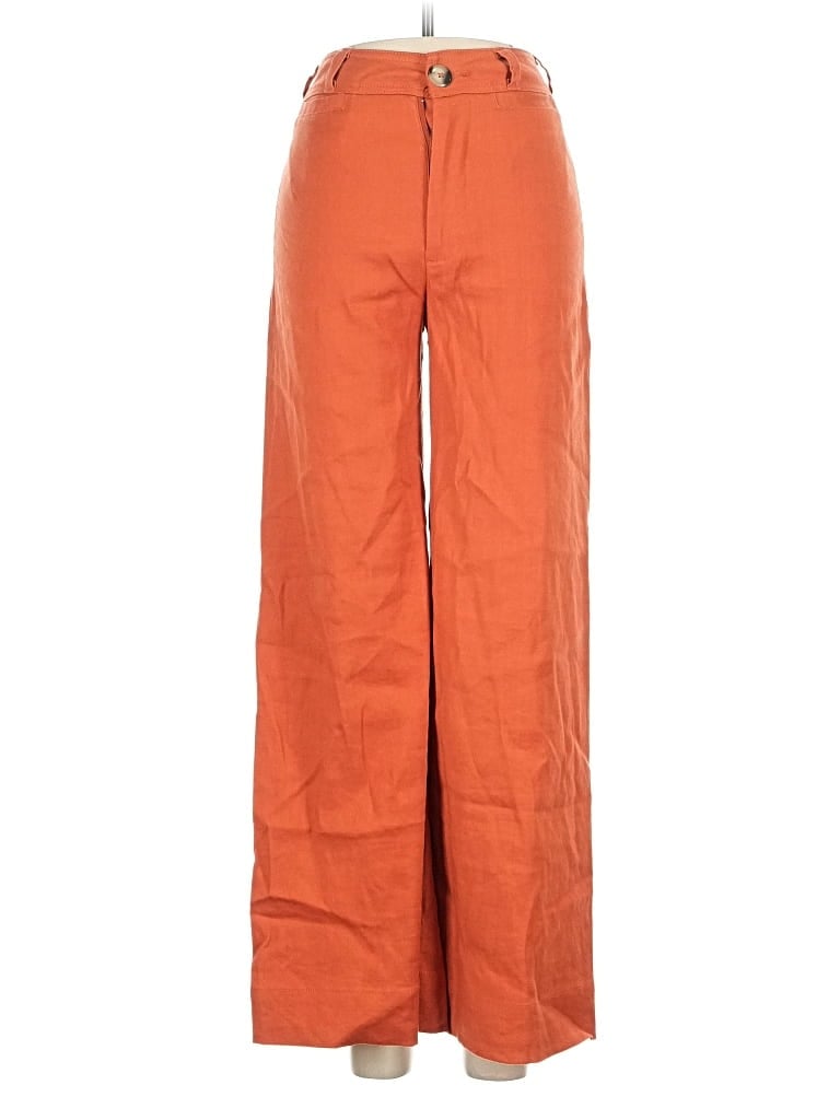 Pre-owned Maeve By Anthropologie Linen Pants In Orange
