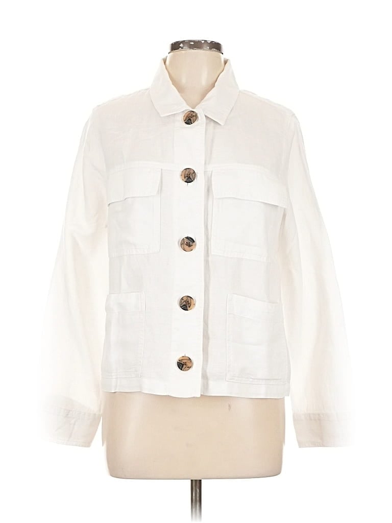 Pre-owned Nicole Miller Jacket In White