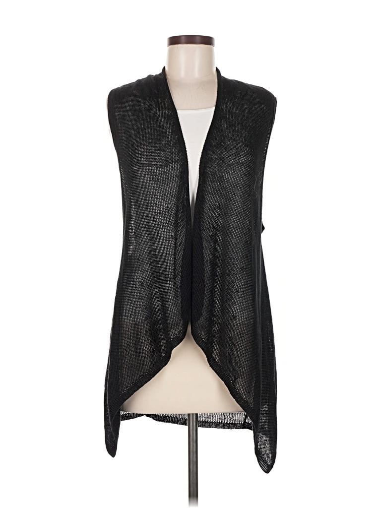 Pre-owned Eileen Fisher Cardigan Sweater In Black