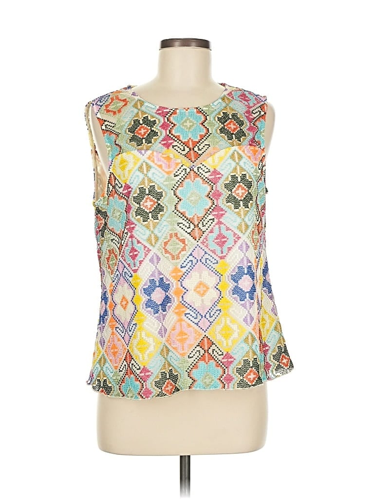 Pre-owned Eva Franco Sleeveless Blouse In Yellow