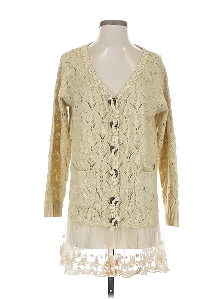 Pre-owned Altar'd State Cardigan Sweater In White