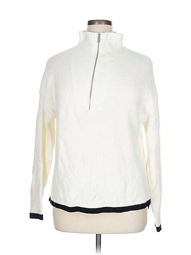Pre-owned Laundry By Shelli Segal Pullover Sweater In White