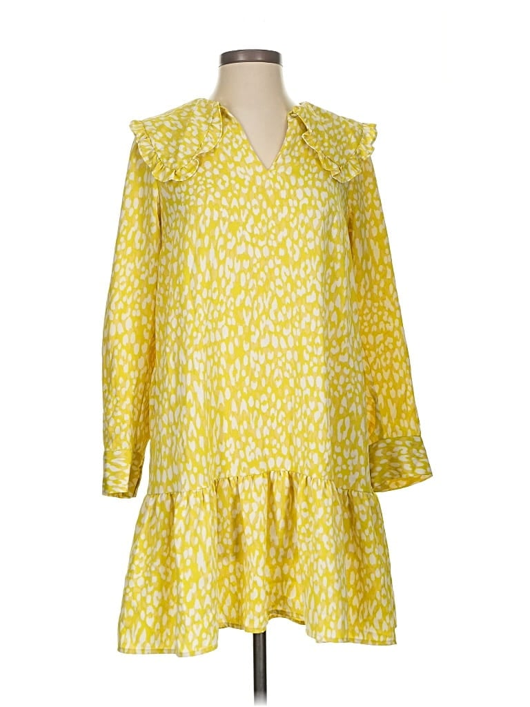 Pre-owned Who What Wear Casual Dress In Yellow