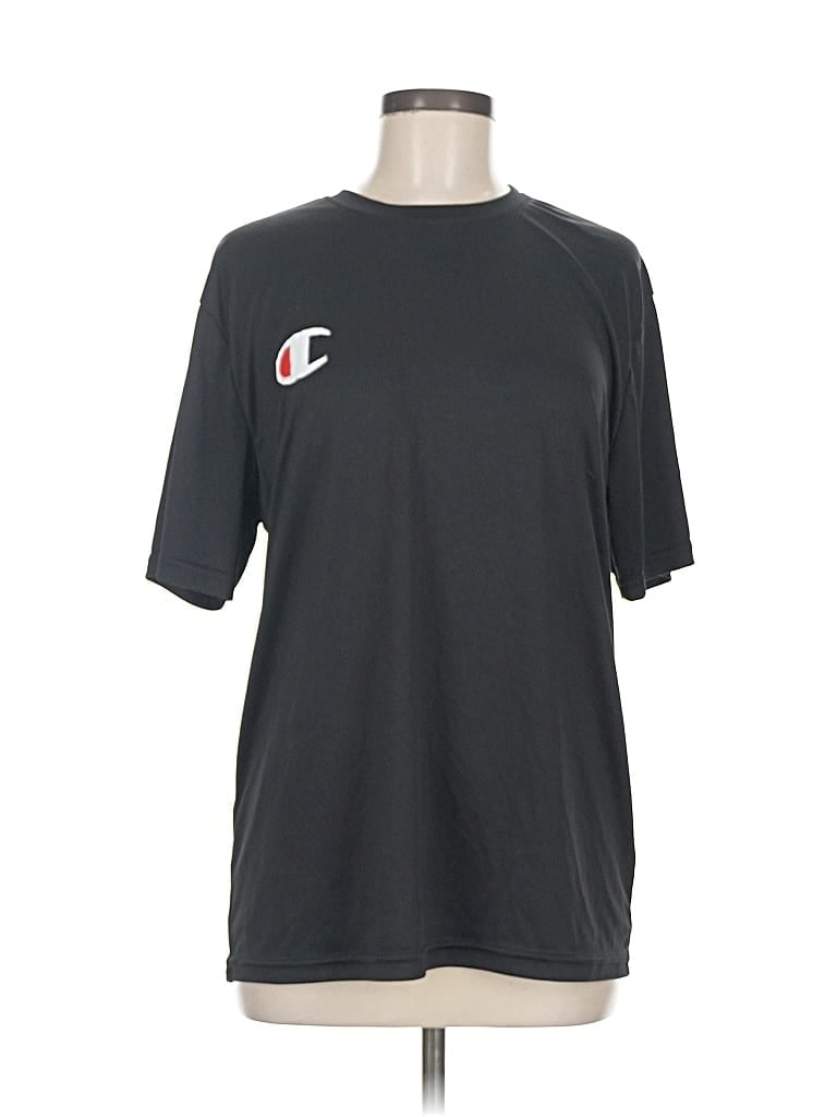 Pre-owned Champion Short Sleeve T-shirt In Black