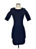 Cache Solid Blue Casual Dress Size XS - photo 1