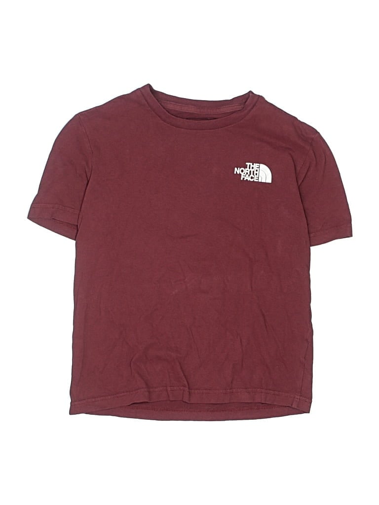 Pre-owned The North Face Kids' Short Sleeve T-shirt In Burgundy