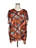 CAbi 100% Polyester Orange Short Sleeve Blouse Size XL - photo 1