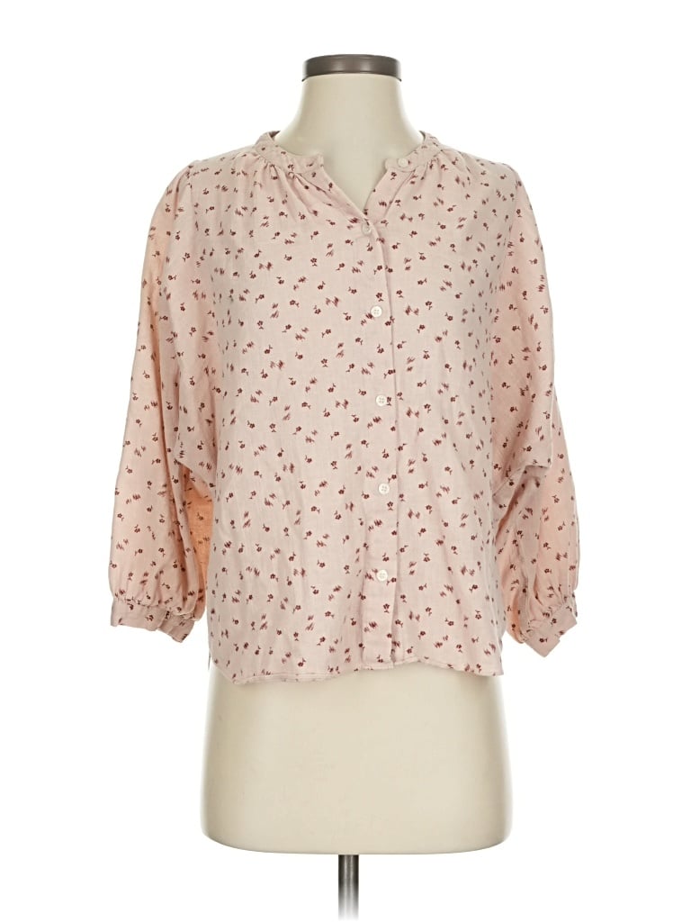 Pre-owned Madewell 3/4 Sleeve Blouse In Pink