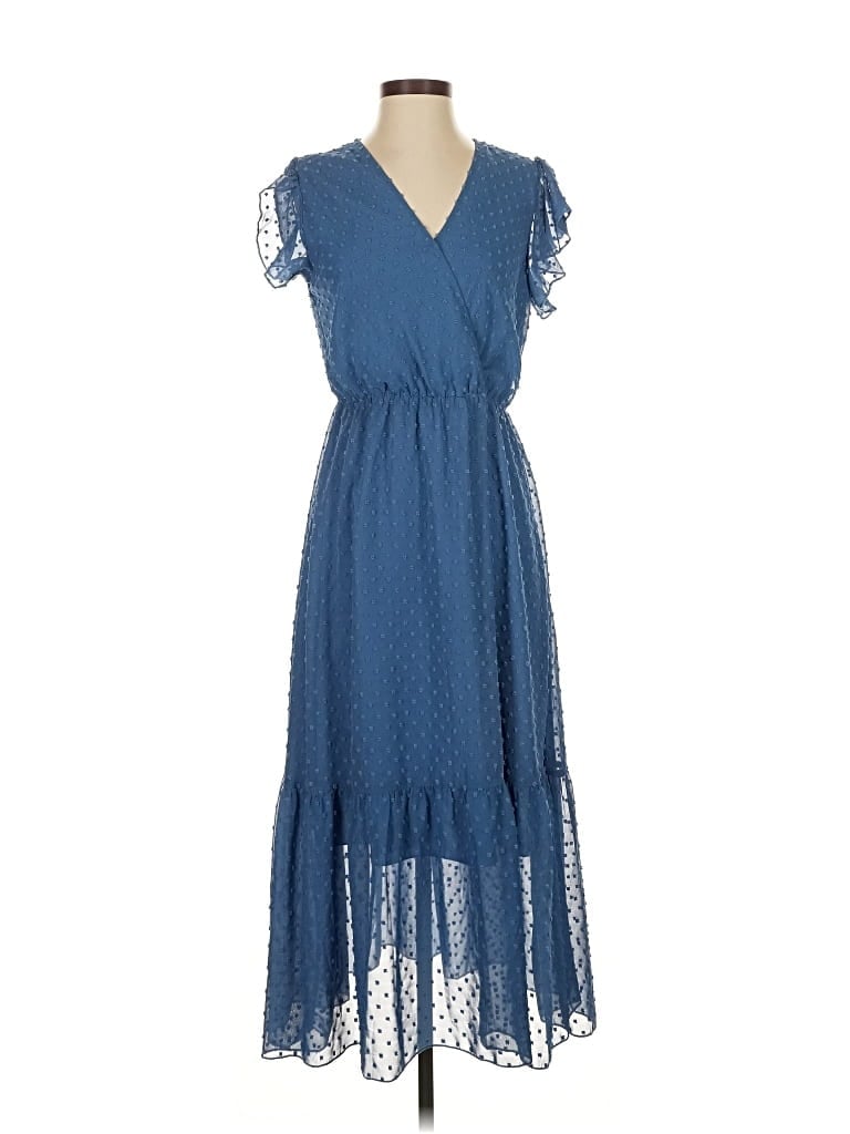 Pre-owned Fashion Casual Dress In Blue