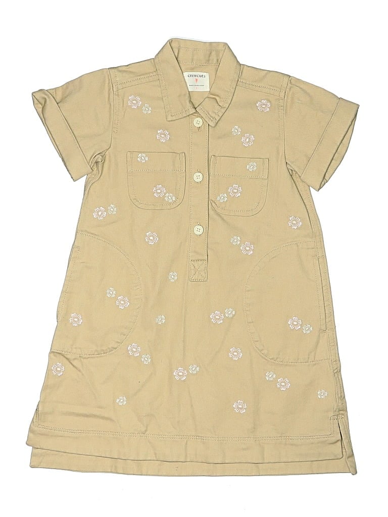 Pre-owned Crewcuts Kids' Dress In Brown