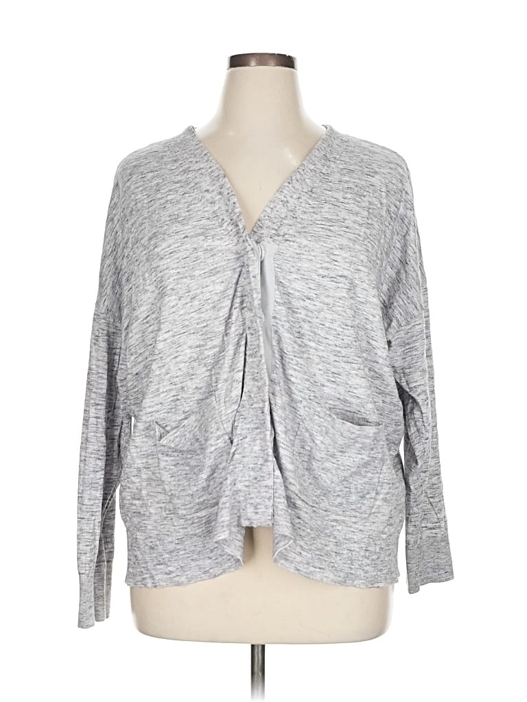 Pre-owned Cabi Cardigan Sweater In Silver