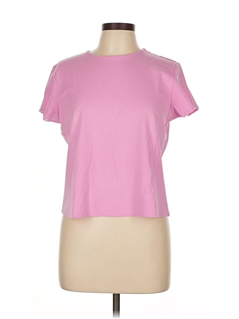 Pre-owned Eileen Fisher Short Sleeve T-shirt In Pink