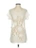 Yoana Baraschi 100% Polyester Ivory Short Sleeve Blouse Size XS - photo 1