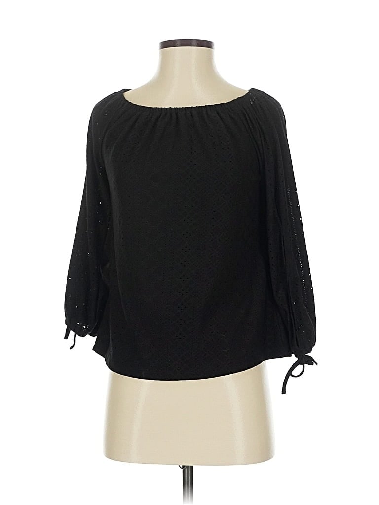 Pre-owned Vince Camuto 3/4 Sleeve Blouse In Black