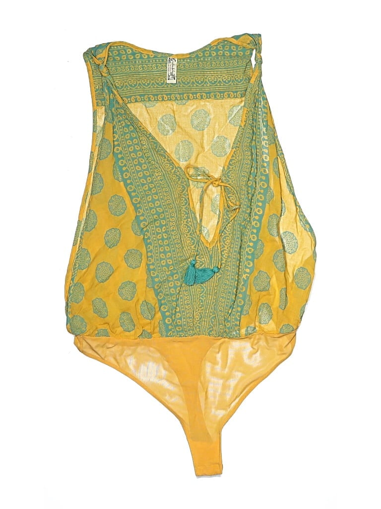 Pre-owned Intimately By Free People Bodysuit In Yellow