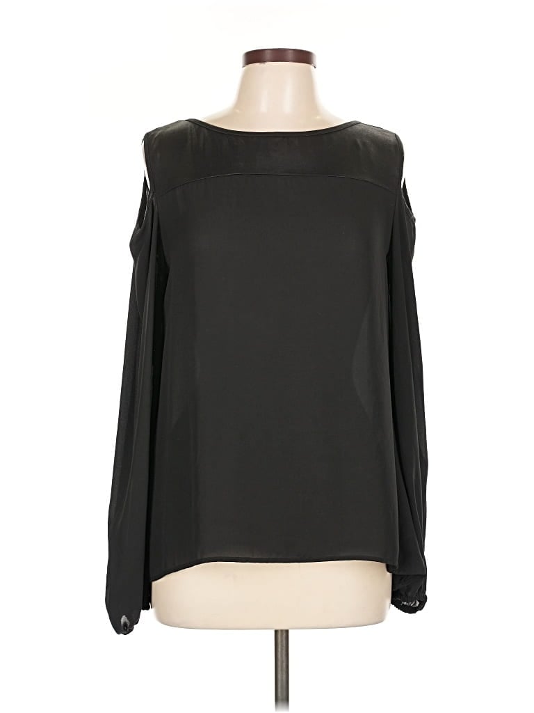 Pre-owned Ariella Long Sleeve Blouse In Black