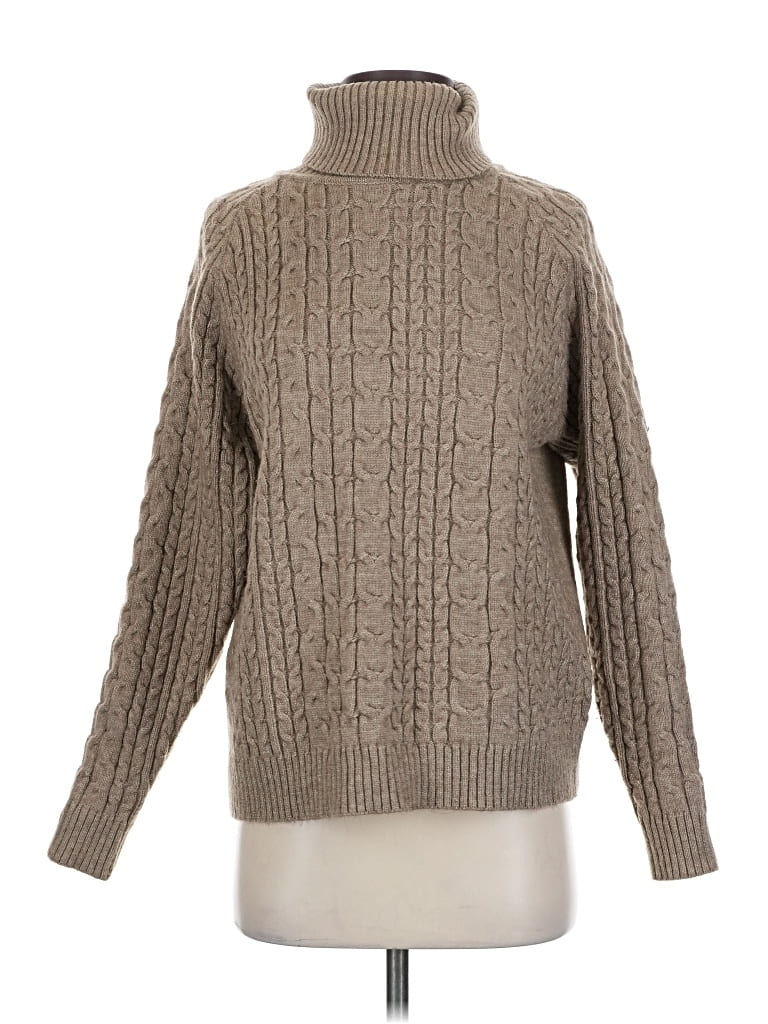 Pre-owned Lili Sidonio Molly Bracken Turtleneck Sweater In Brown