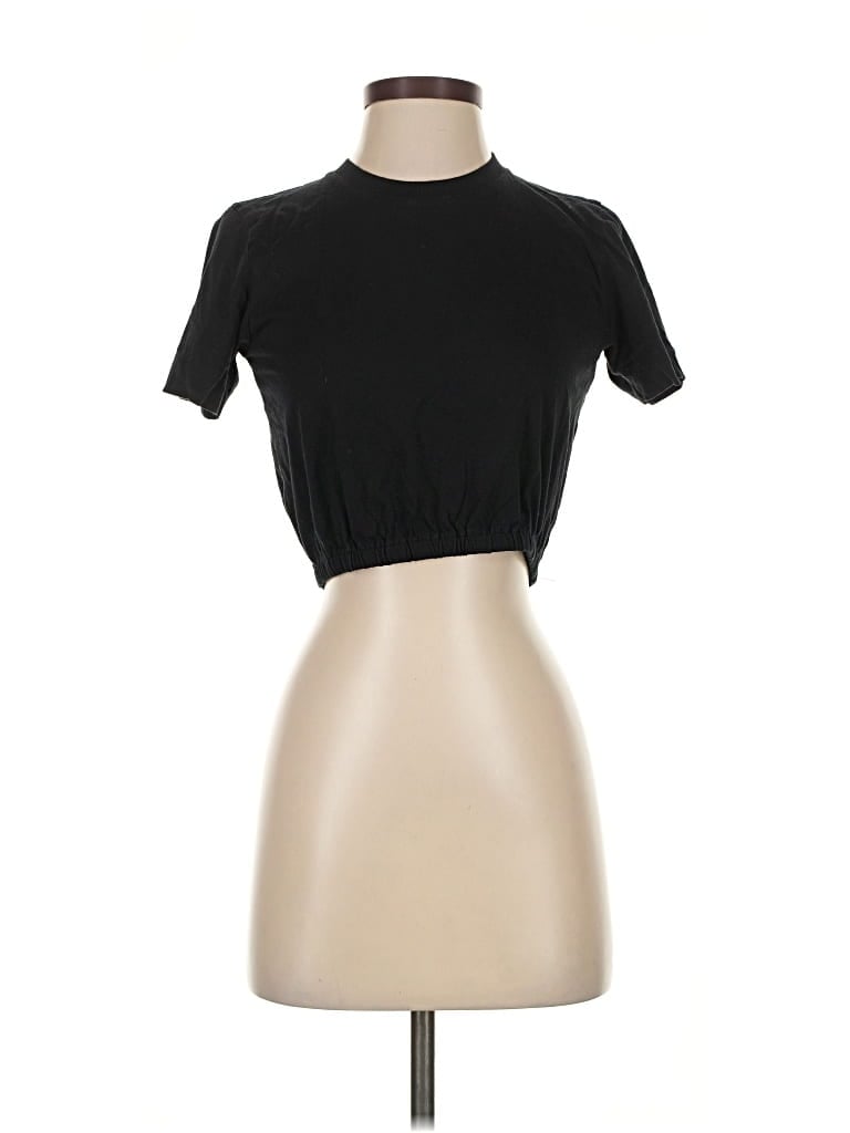 Pre-owned Wilfred Short Sleeve Turtleneck In Black