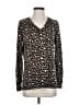 MICHAEL Michael Kors Animal Print Brown Pullover Sweater Size S - photo 1