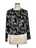 Ronni Nicole II Black Long Sleeve Blouse Size 16 - photo 1