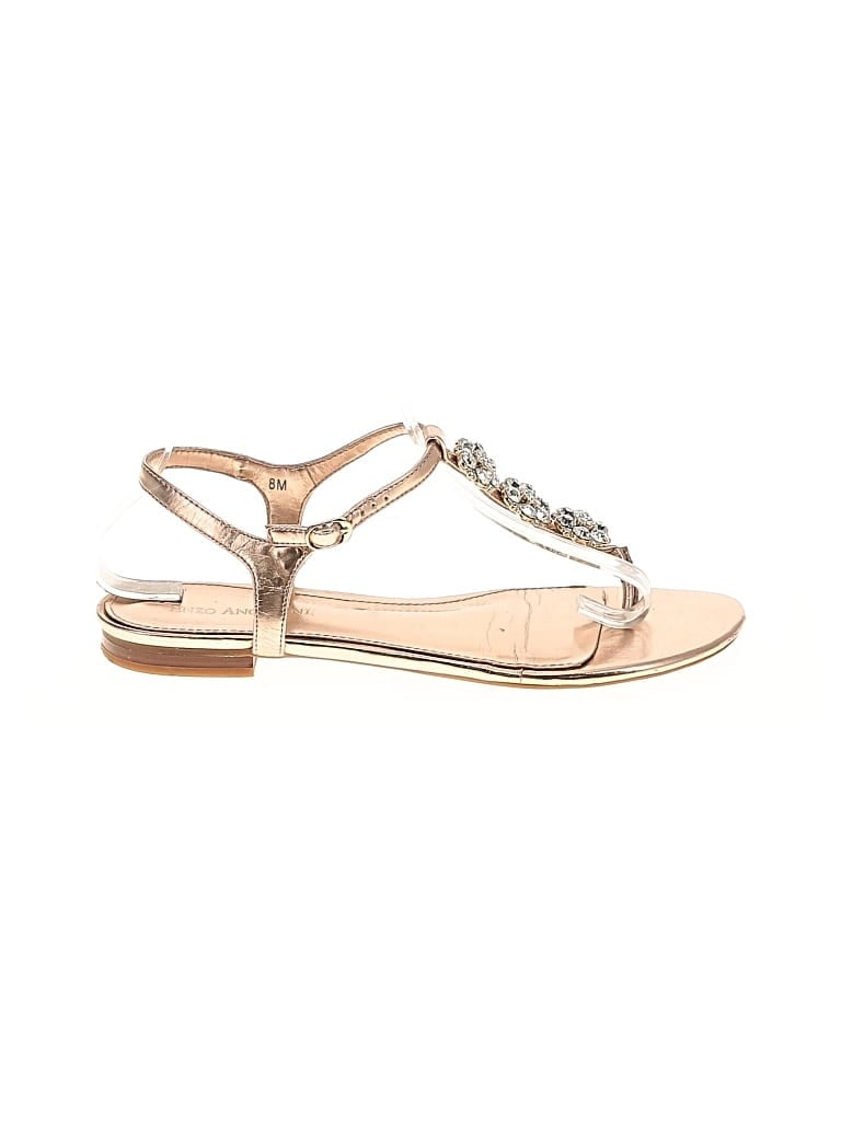 Pre-owned Enzo Angiolini Sandals In Gold