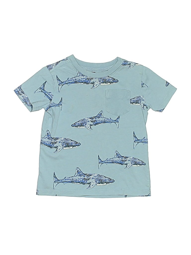 Pre-owned Tea Kids' Short Sleeve T-shirt In Blue