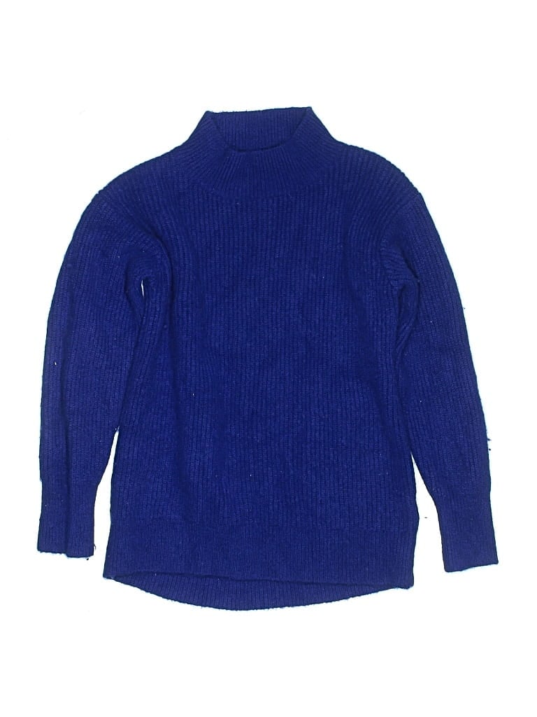 Pre-owned Crewcuts Kids' Turtleneck Sweater In Blue