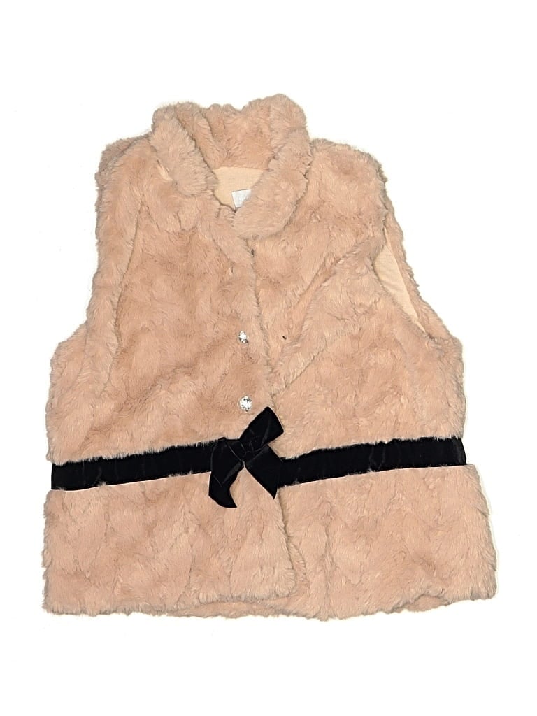 Pre-owned Catherine Malandrino Kids' Faux Fur Vest In Brown
