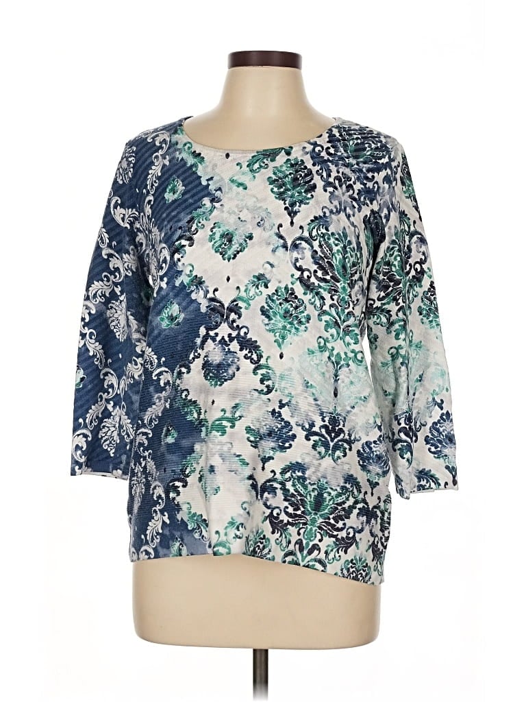 Pre-owned Chico's Pullover Sweater In Blue