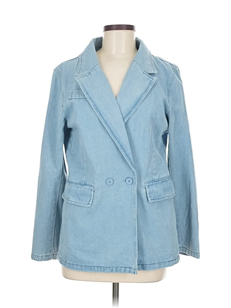 Pre-owned Pink Lily Denim Jacket In Blue