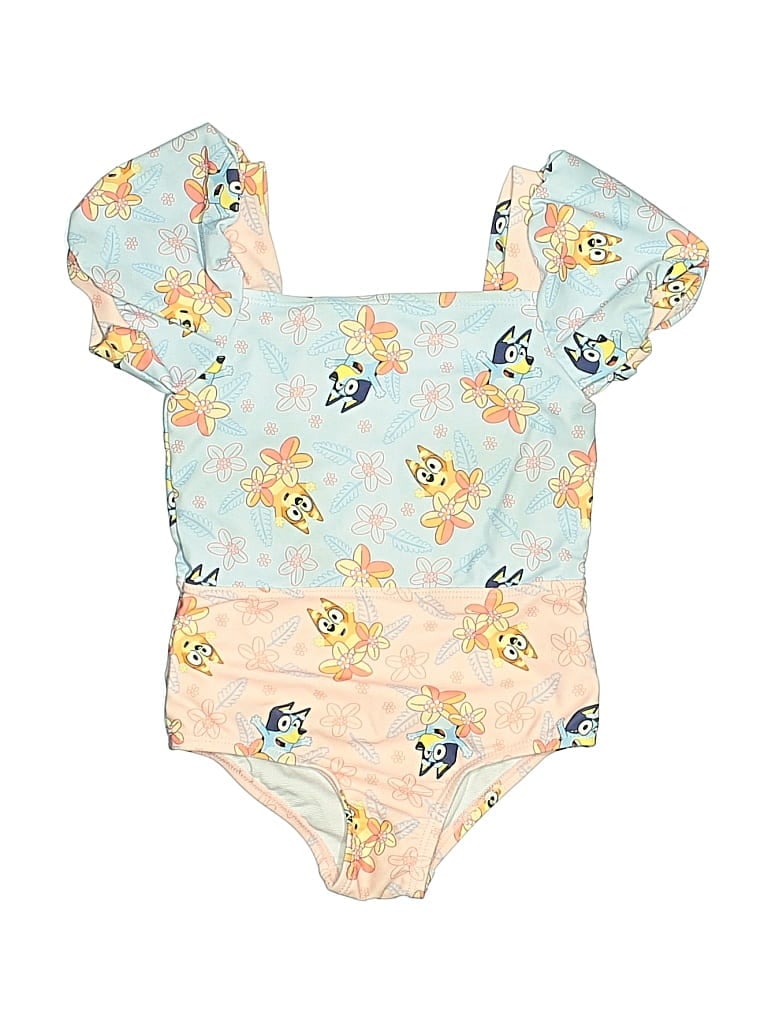 Pre-owned Bluey Kids' One Piece Swimsuit In Blue