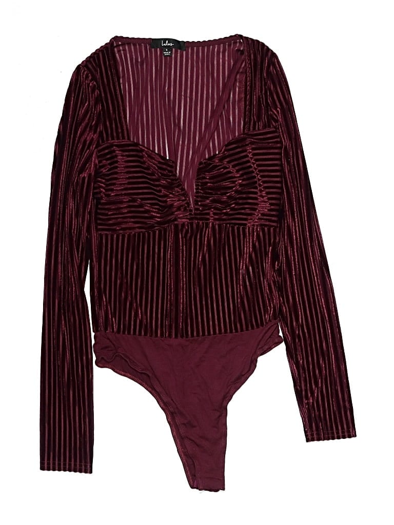 Pre-owned Lulus Bodysuit In Burgundy