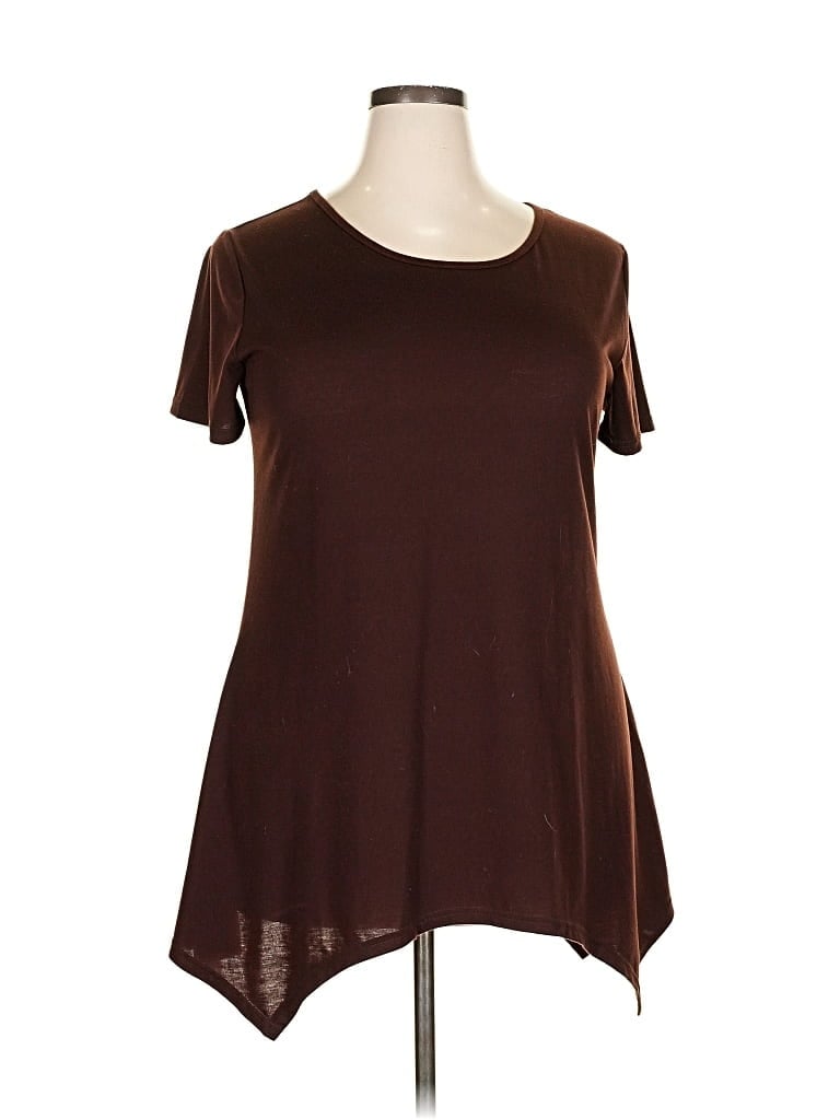 Pre-owned Unbranded Short Sleeve T-shirt In Brown