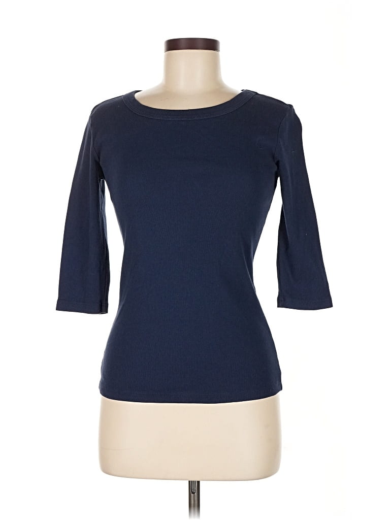 Pre-owned Michael Stars 3/4 Sleeve T-shirt In Blue