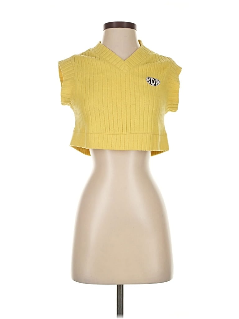 Pre-owned Bdg Short Sleeve Turtleneck In Yellow