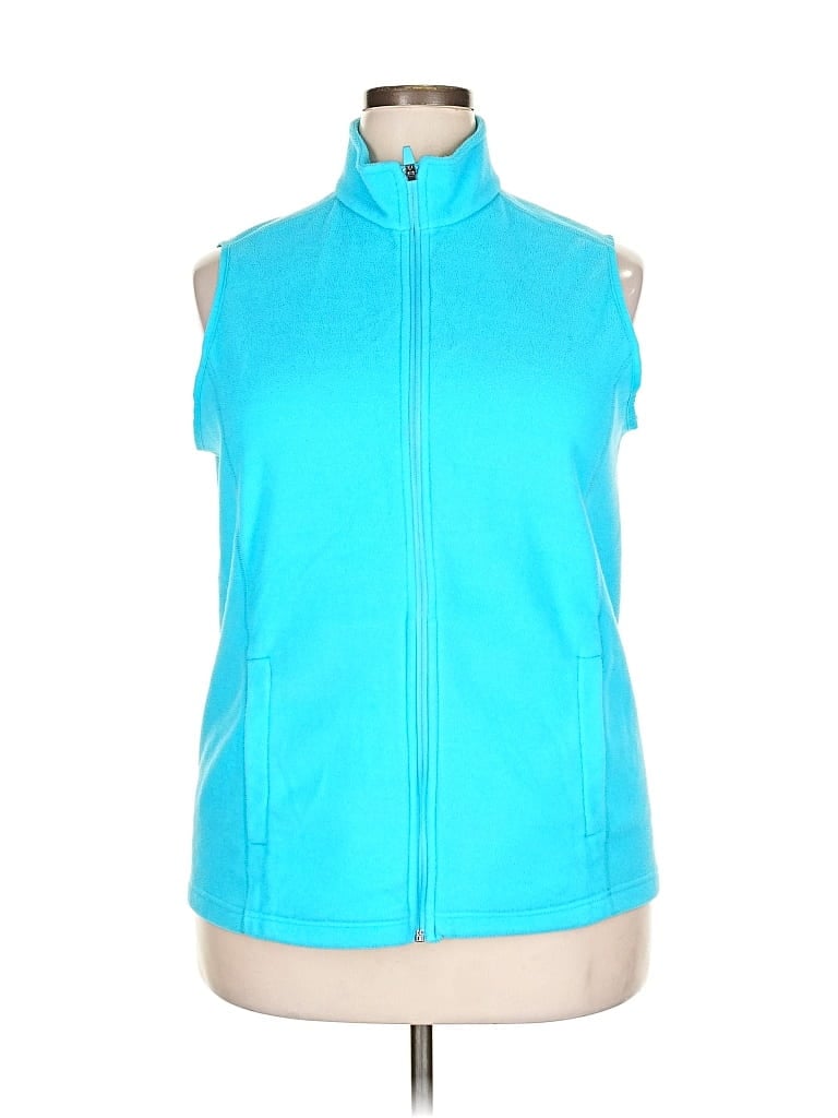 Pre-owned Lands' End Vest In Blue