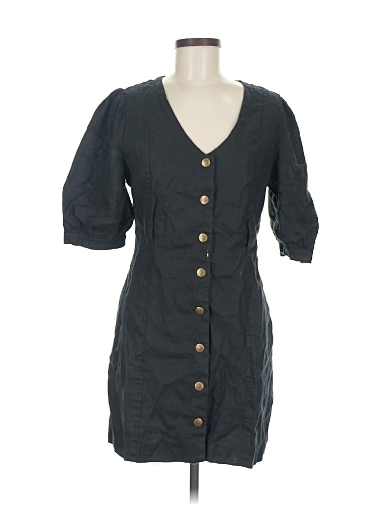 Pre-owned We Are Kindred 3/4 Sleeve Button Down Shirt In Black