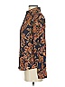 Industry 100% Polyester Paisley Brown Long Sleeve Blouse Size XS - photo 5