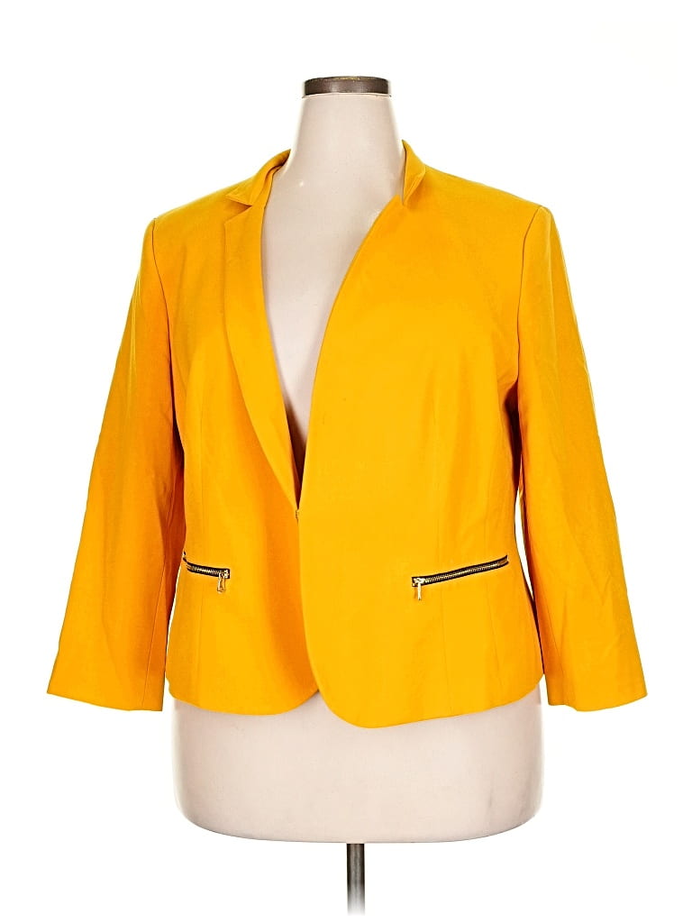 Pre-owned Nine West Blazer Jacket In Yellow